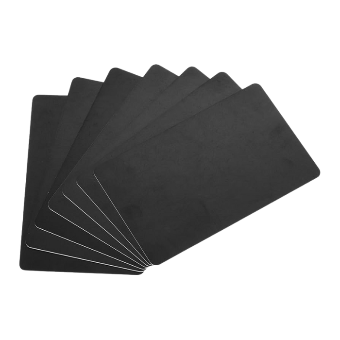 Tarjetas plásticas color Negro (Pack 100) OUTLET